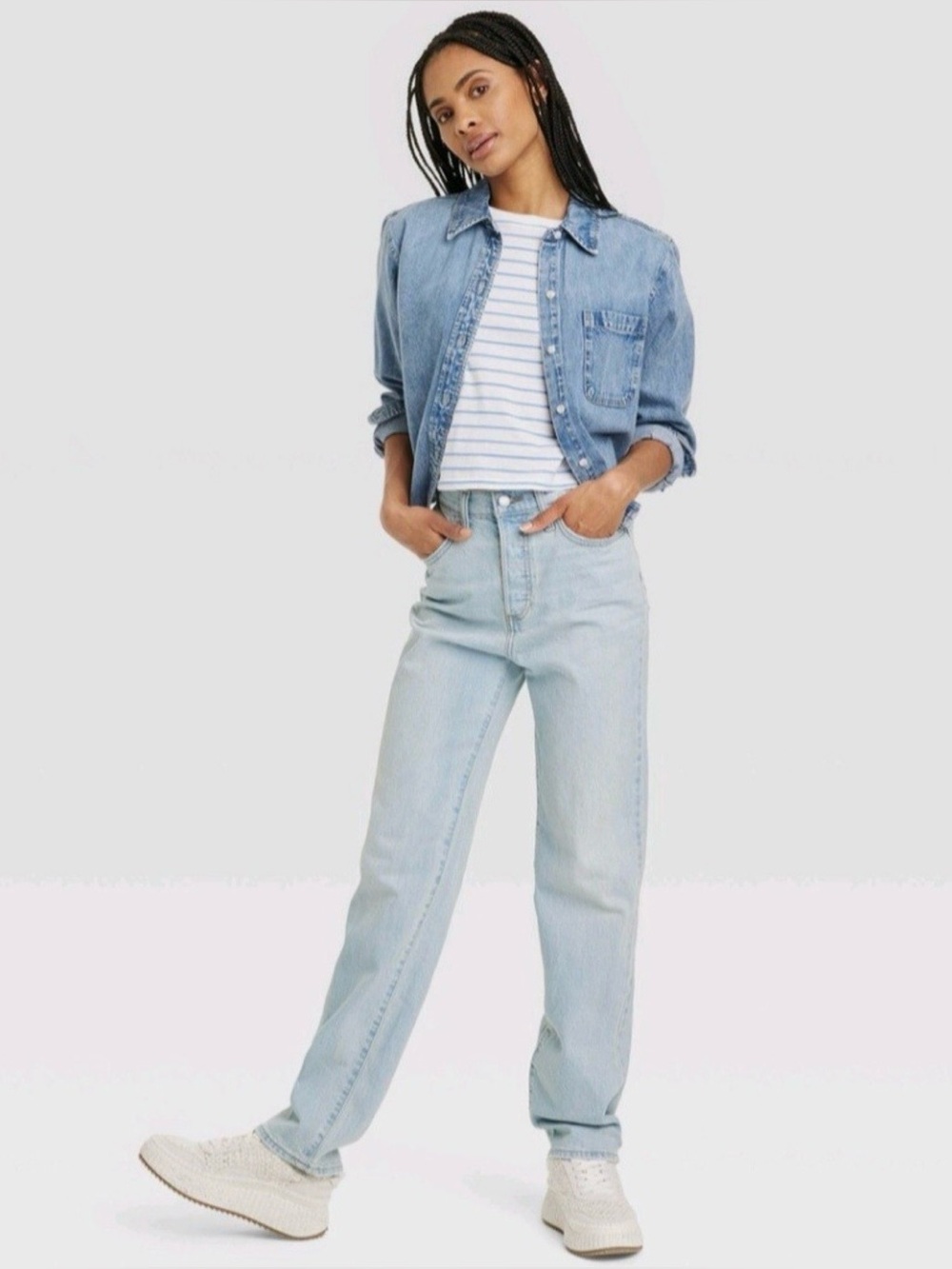 Target - Universal Thread 90s High Rise Straight Jeans, Light Wash, Size 2, NWOT
